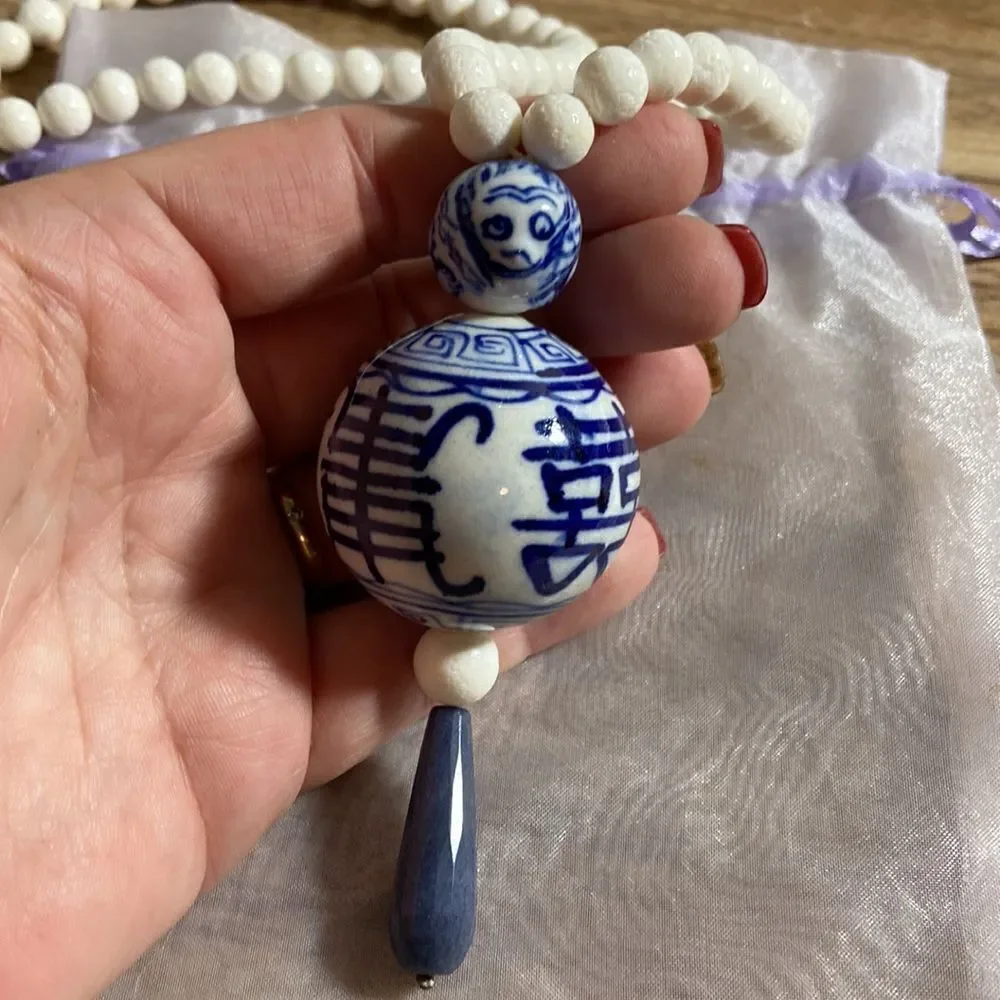Beaded necklace Japan motive delicate new